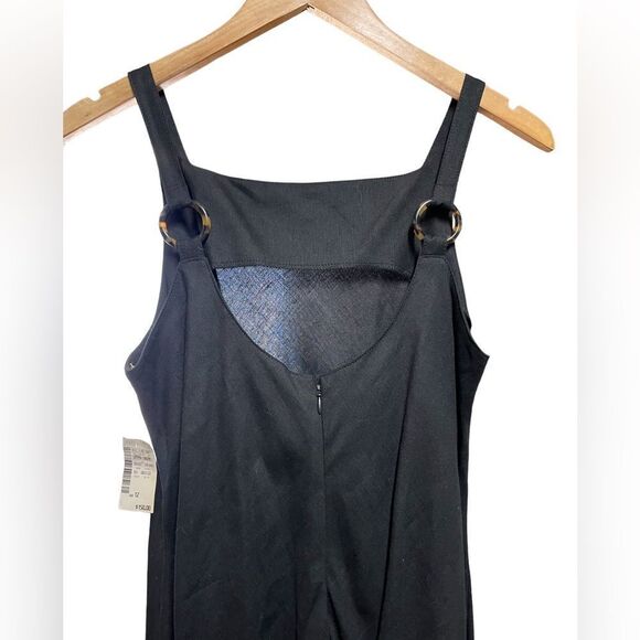 NWT DEPESHE Mode Black Linen Maxi Dress - Picture 2 of 6